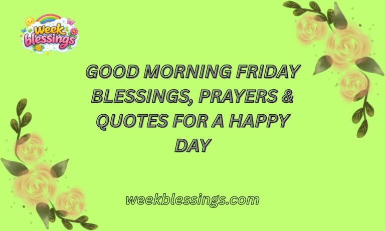 Good Morning Friday Blessings, Prayers & Quotes for a Happy Day