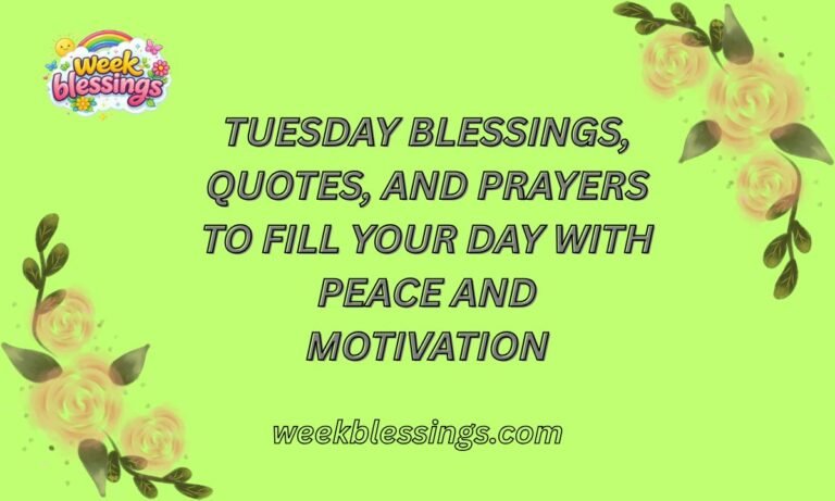 Tuesday Blessings, Quotes, and Prayers to Fill Your Day with Peace and Motivation