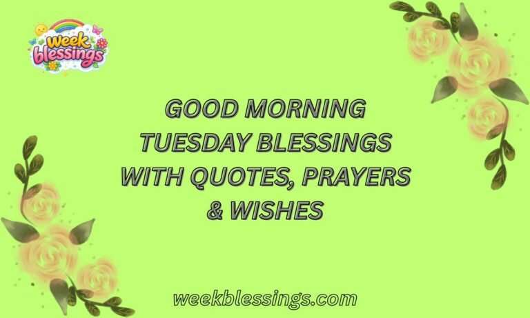 Good Morning Tuesday Blessings with Quotes, Prayers & Wishes
